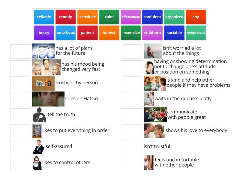 Personality Roadmap B1 Unit 1B Match Up