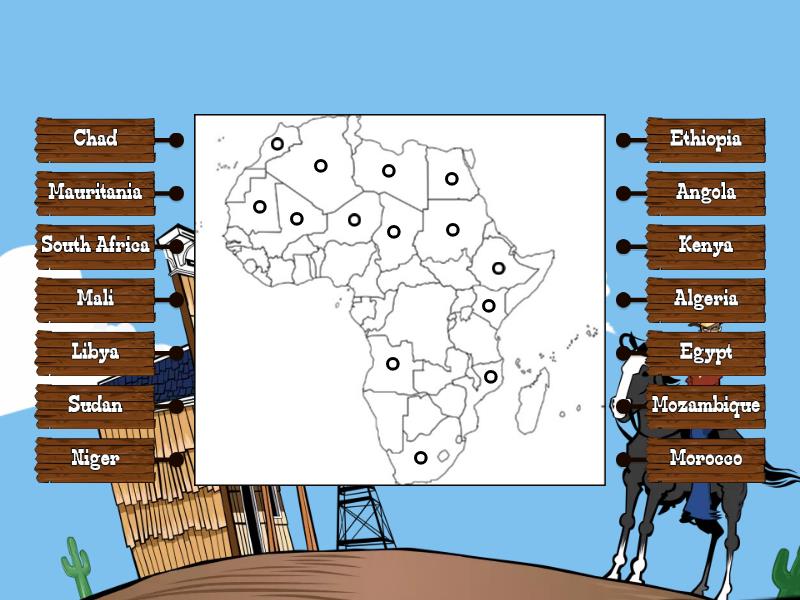 Map Of Africa Diagrama Con Etiquetas