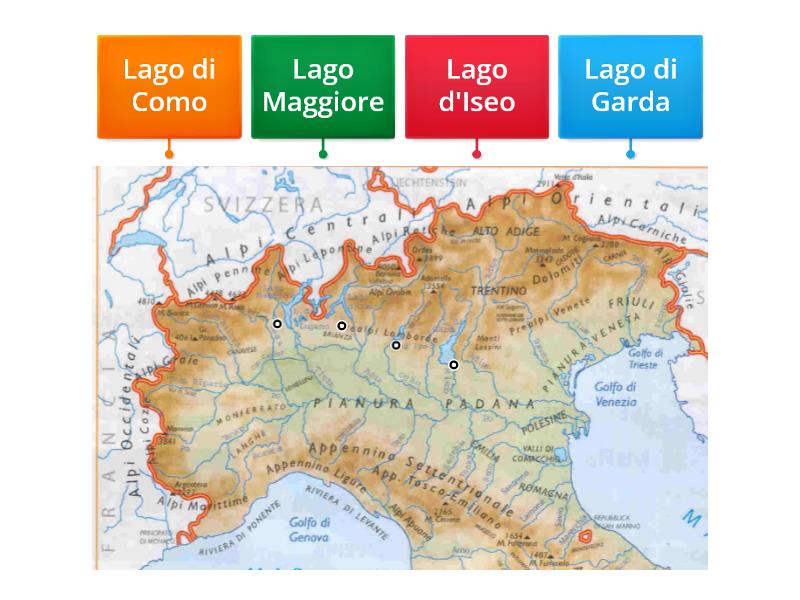 Laghi Del Nord Italia Labelled Diagram