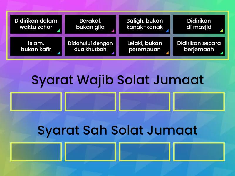 Syarat Wajib Dan Sah Solat Jumaat Group Sort