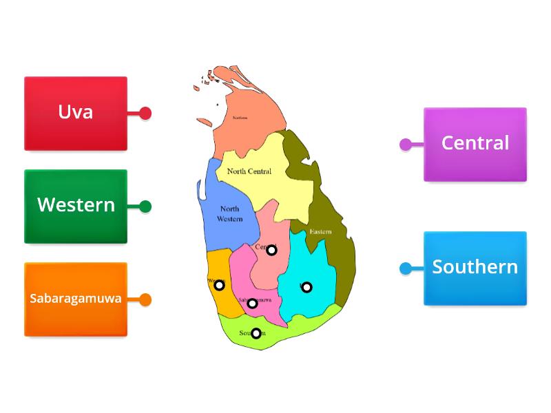 Name The Provinces In Sri Lanka Diagrama Con Etiquetas