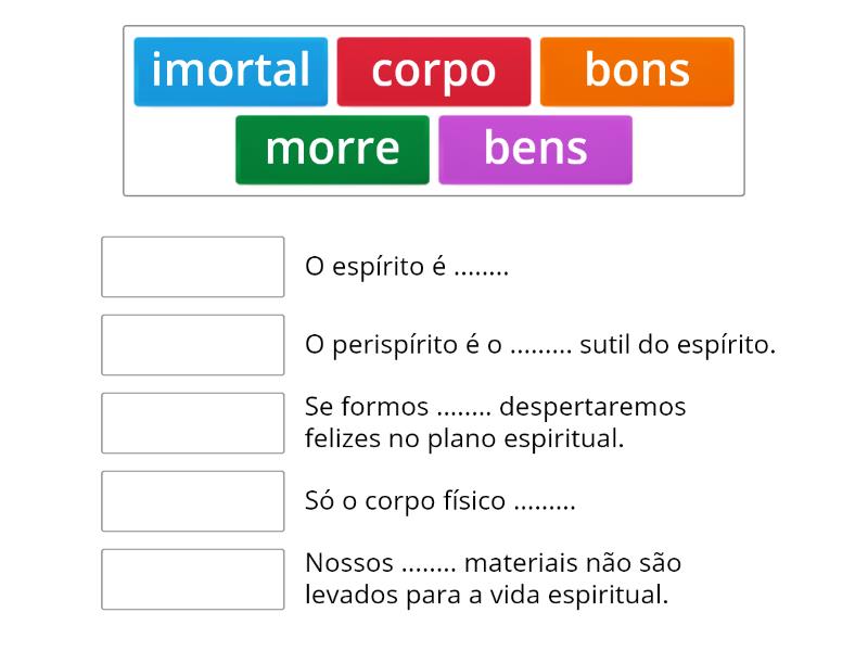 Arraste A Palavra Correta Para Completar A Frase Match Up