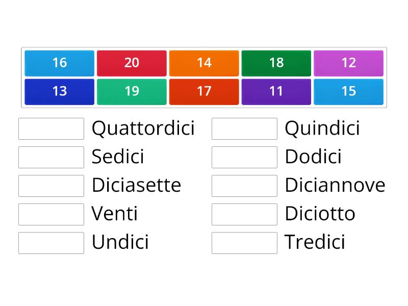 Numeri Cugini Match Up