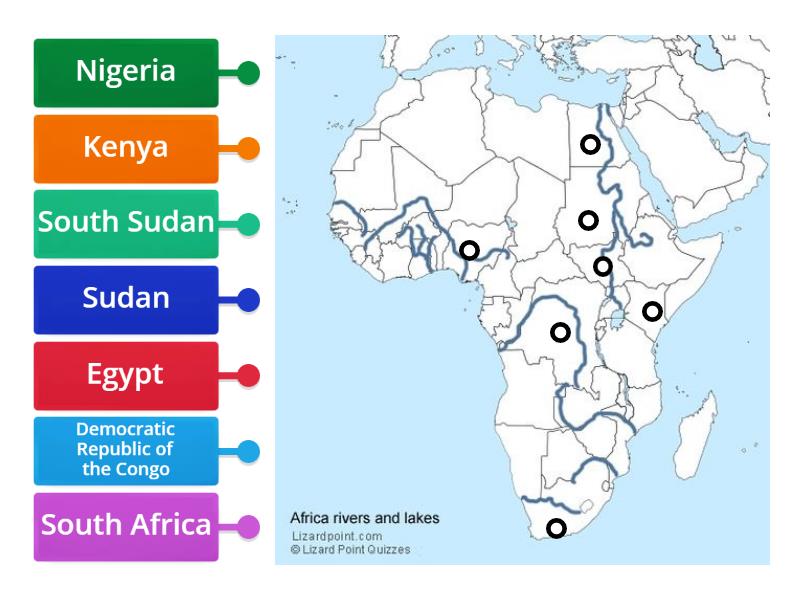 Africa Political Map Diagrama Con Etiquetas