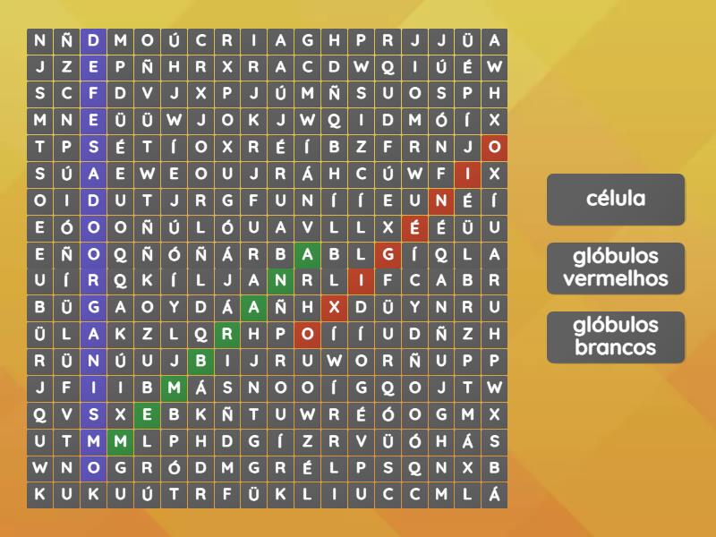 Corpo Humano Wordsearch