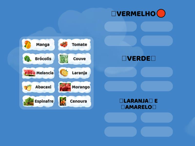 Aula 17 Cadeia Produtiva Associe As Cores Ao Alimento Group Sort