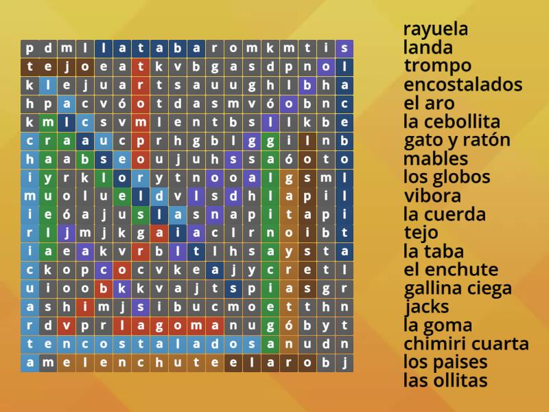 Crucigrama Wordsearch