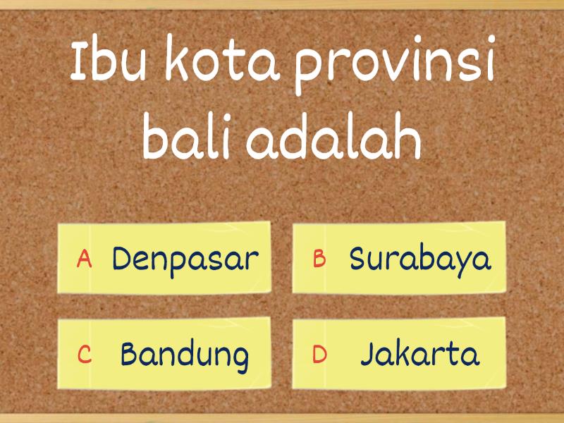 Ibu Kota Provinsi Di Indonesia Quiz