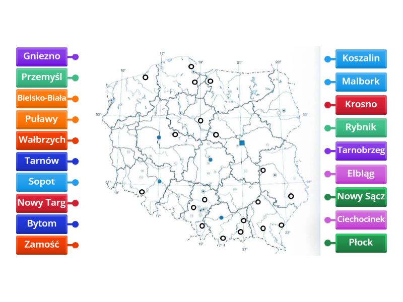 Miasta W Polsce Geog 2 Labelled Diagram