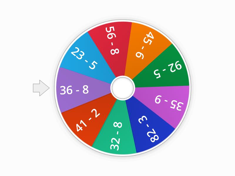 Break Apart Numbers To Subtract Spin The Wheel