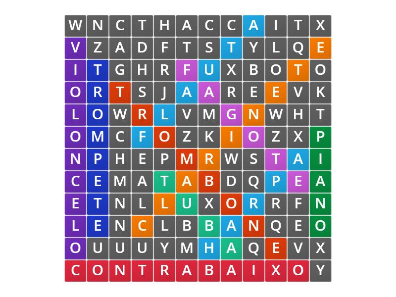 Sopa De Letras Instrumentos Wordsearch