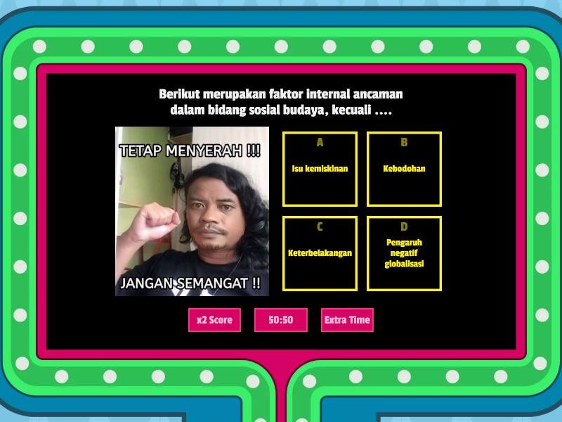 Kuis Ancaman Sosial Budaya Gameshow Quiz