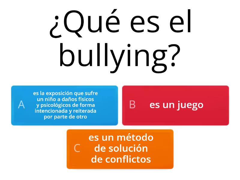 El Bullying Y Sus Consecuencias Quiz