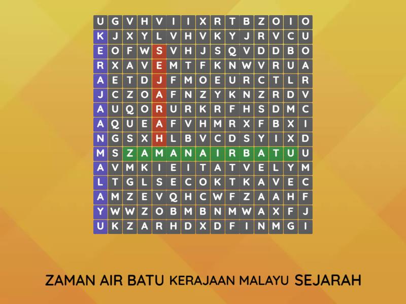 Ez Sejarah Wordsearch