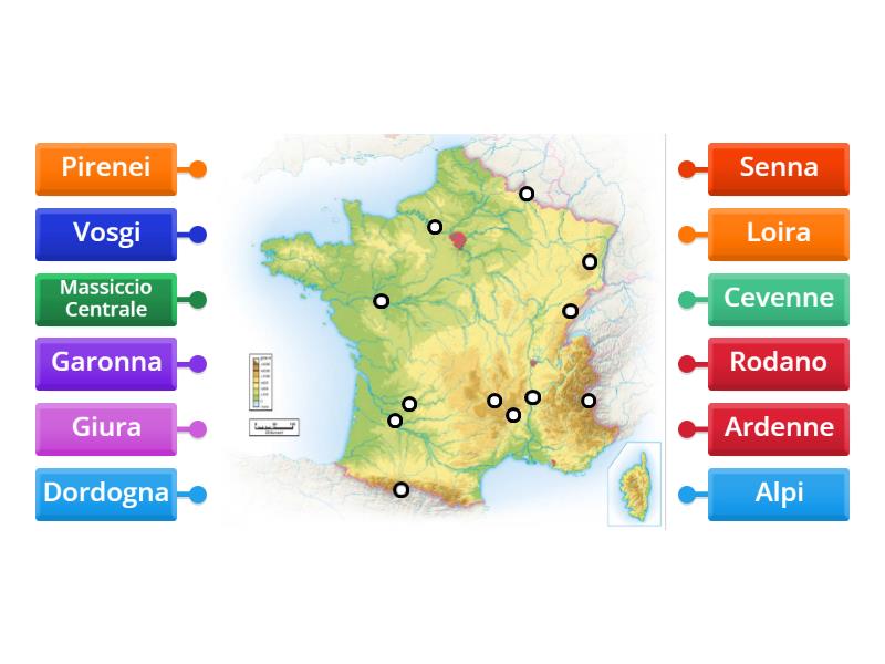 Cartina Della Francia Rilievi E Fiumi Labelled Diagram