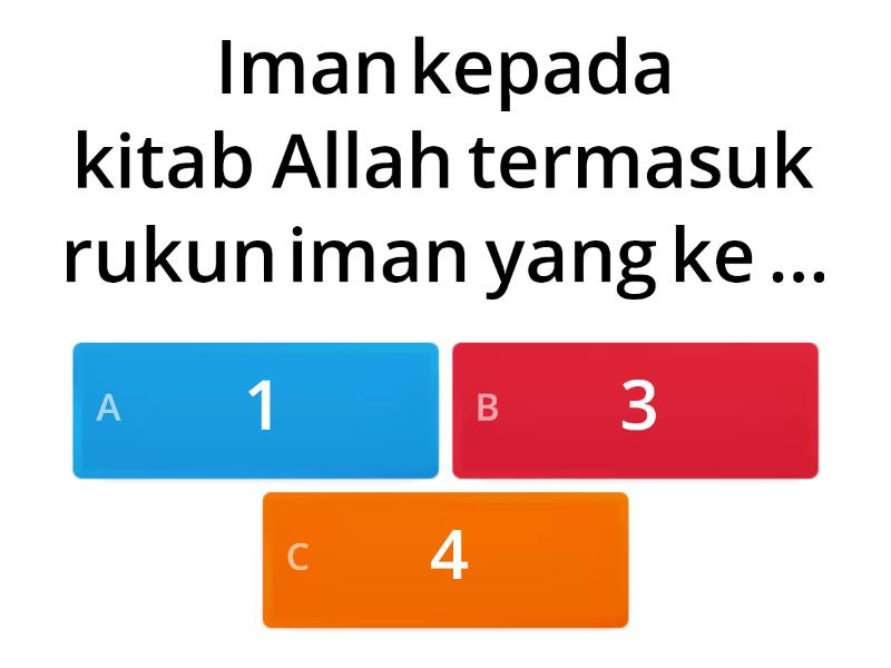 Iman Kepada Kitab Allah Quiz