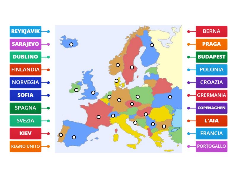 LE CAPITALI EUROPEE Labelled Diagram