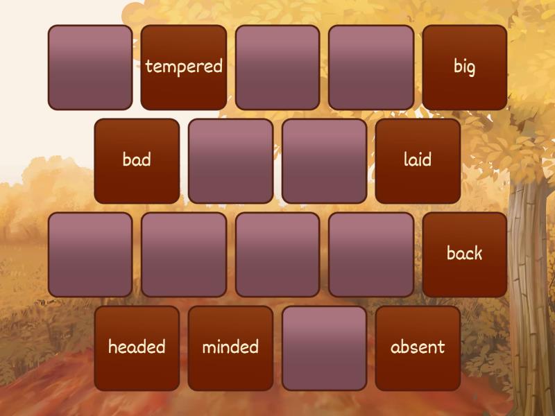 Compound Adjectives Matching Pairs