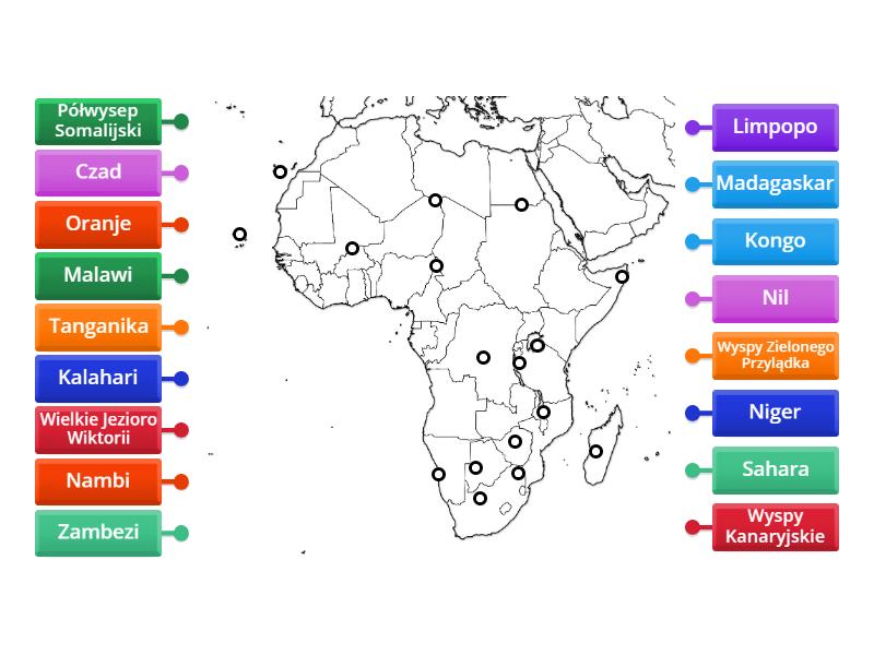 Geografia Afryka Labelled Diagram