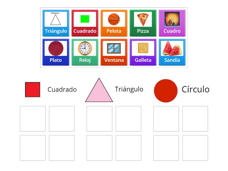 FIGURAS GEOMÉTRICAS Ordenar por grupo