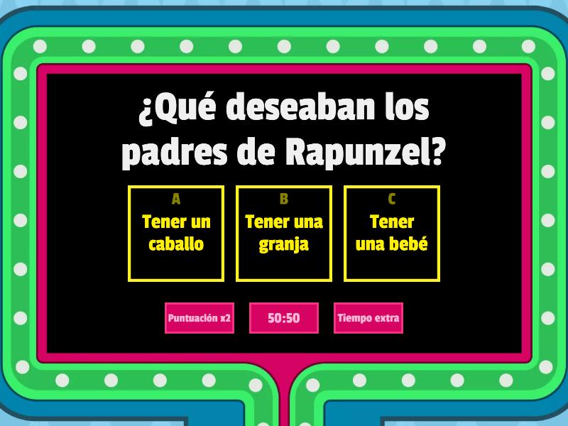 Cuento De Rapunzel Gameshow Quiz