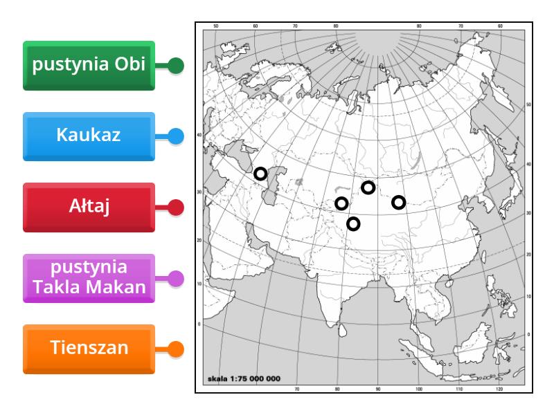 Mapa Azji 3 Rysunek Z Opisami