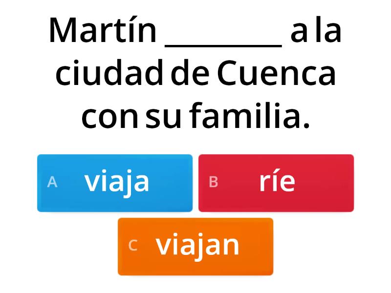 El Verbo Selecciona La Respuesta Correcta Quiz