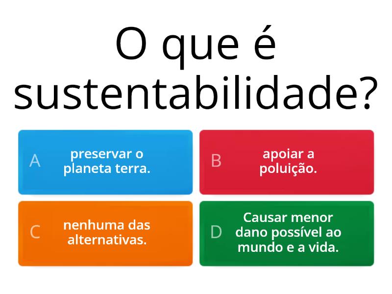 Recursos E Sustentabilidade Cuestionario