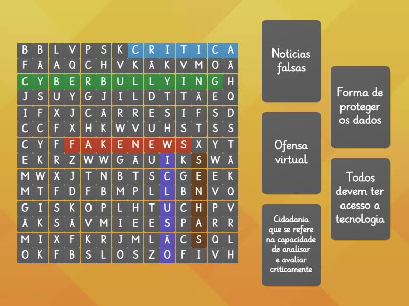 Cidadania Digital Wordsearch