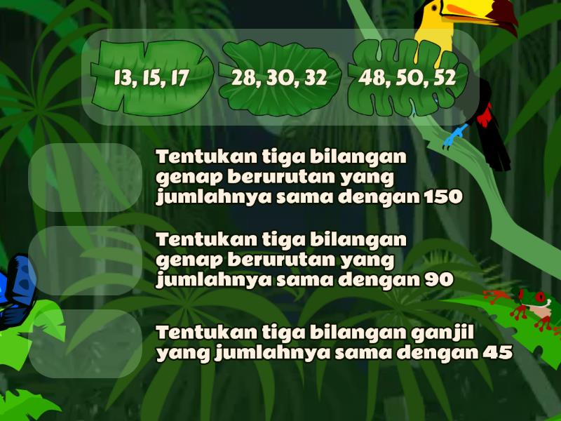 Menentukan Pola Bilangan Dari Bilangan Bulat Match Up