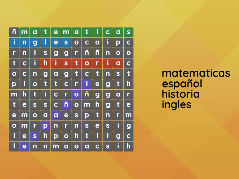 Sopa De Letras Primaria Wordsearch