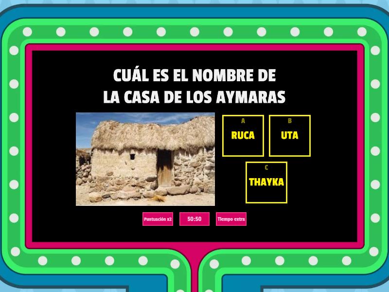 PUEBLOS ORIGINARIOS Gameshow Quiz