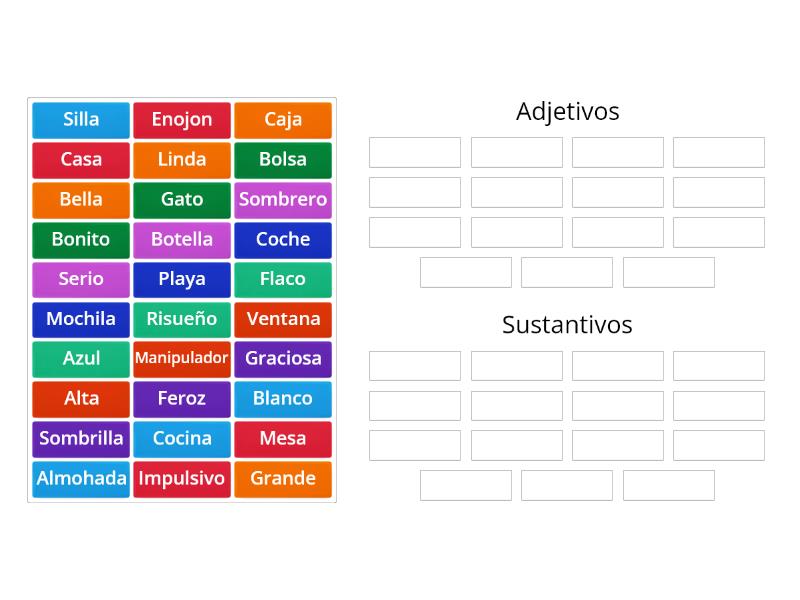 Adjetivos Y Sustantivos Group Sort