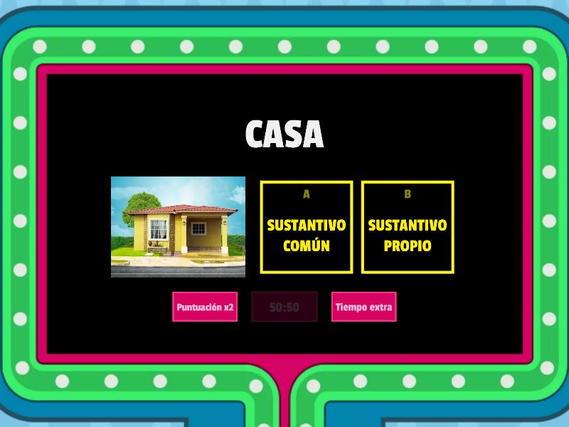 Sustantivos Propios Y Comunes Gameshow Quiz