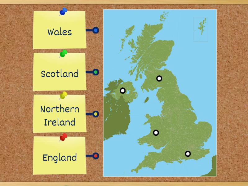 THE U K Labelled Diagram