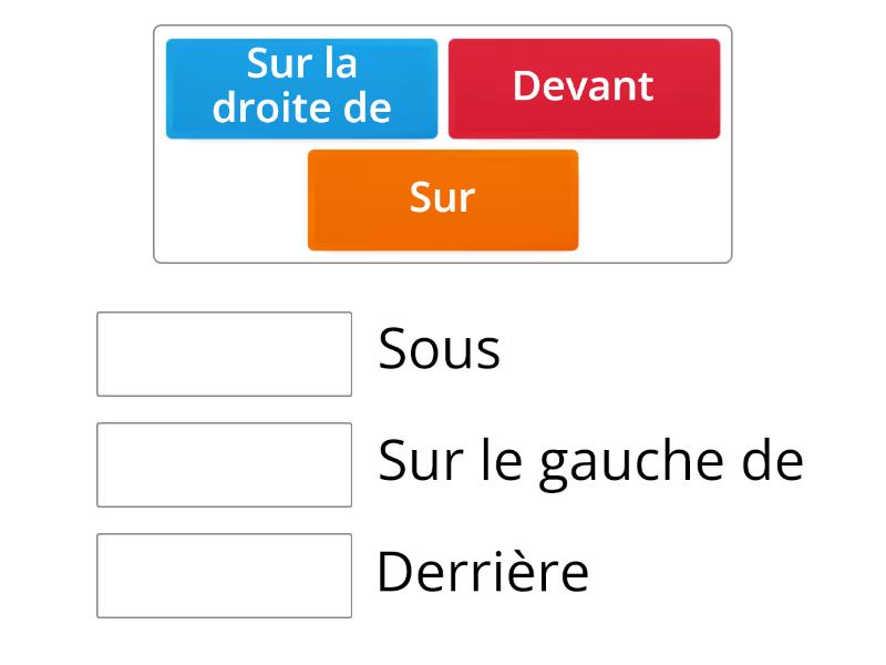 Contraire des préposition Match up