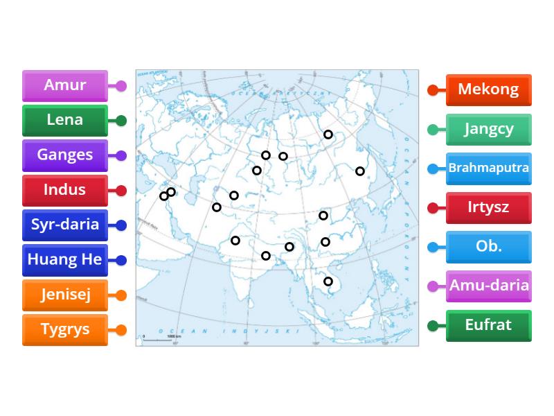 Rzeki Azja Labelled Diagram