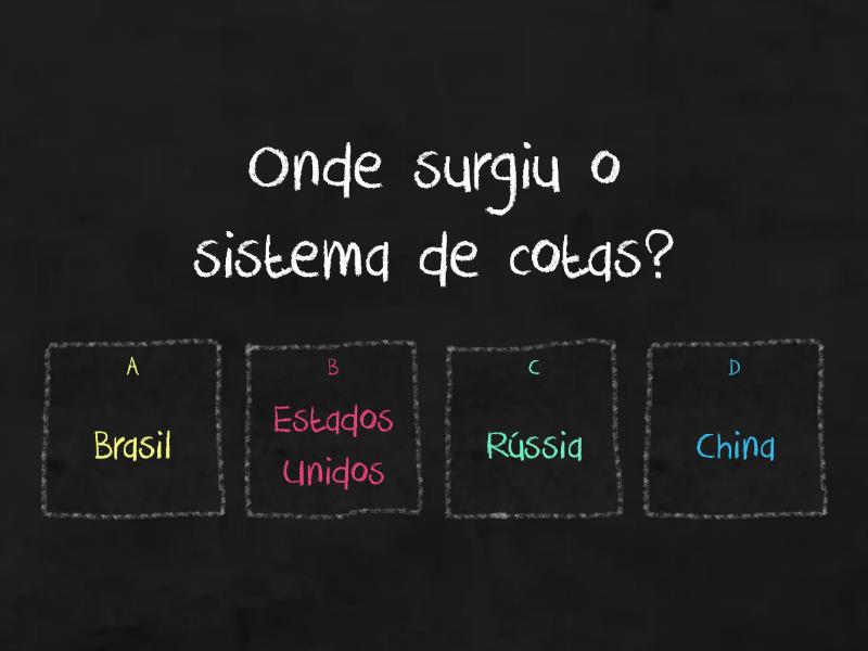 Sobre O Sistema De Cotas Quiz