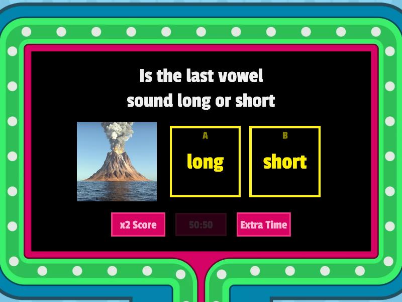 Long And Short Vowels Open And Closed Syllables Gameshow Quiz