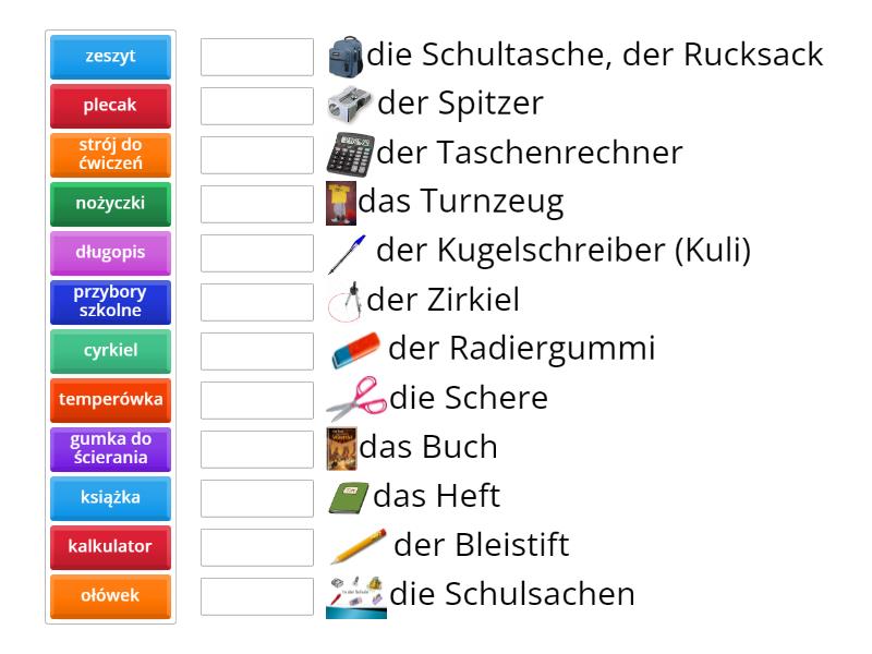 Schulsachen Match Up