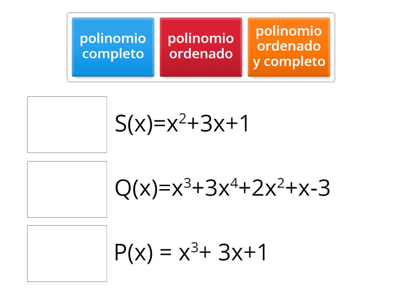 Polinomio Ordenado Y Completo Match Up