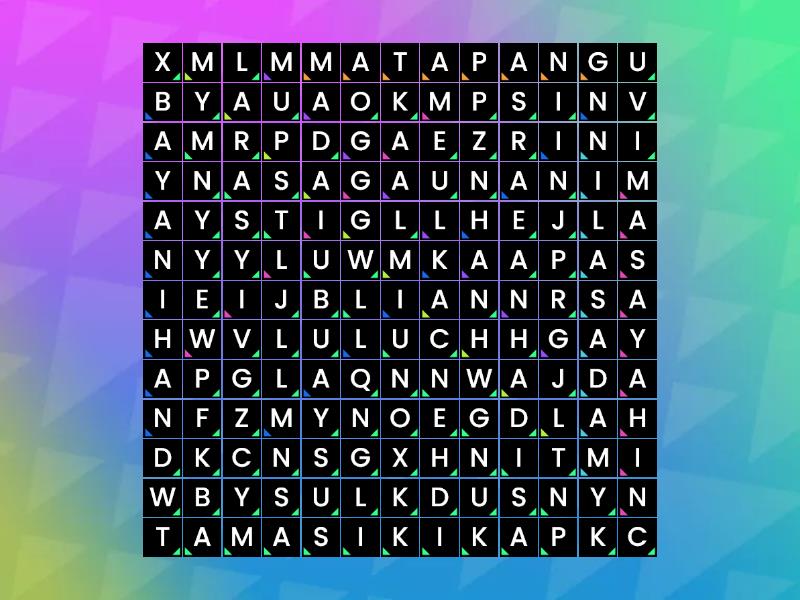 Kanais Nais Na Kaugaliang Filipino Wordsearch