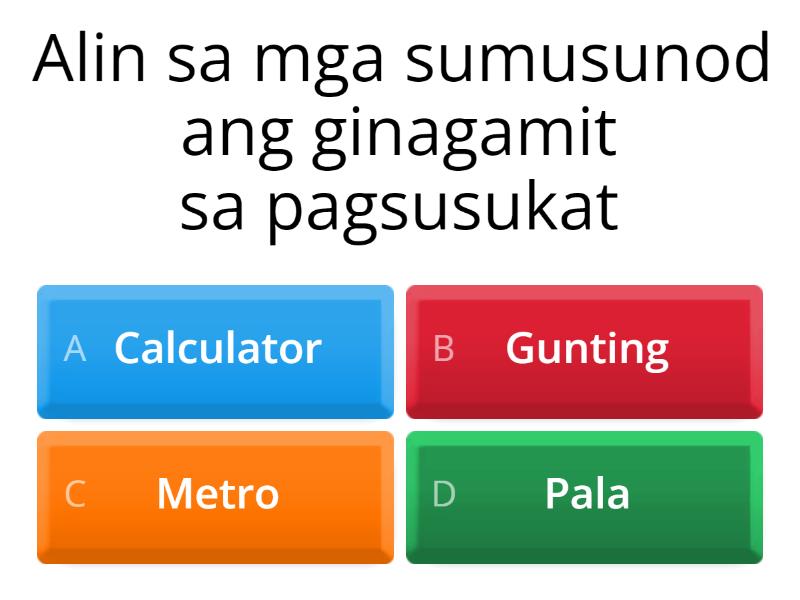 Unang Pagsubok Cuestionario