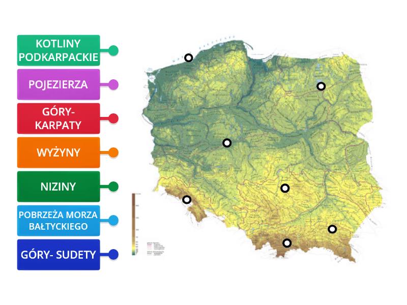 Krainy Geograficzne Polski Labelled Diagram