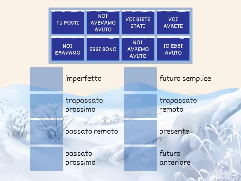 VERBO ESSERE AVERE Match Up