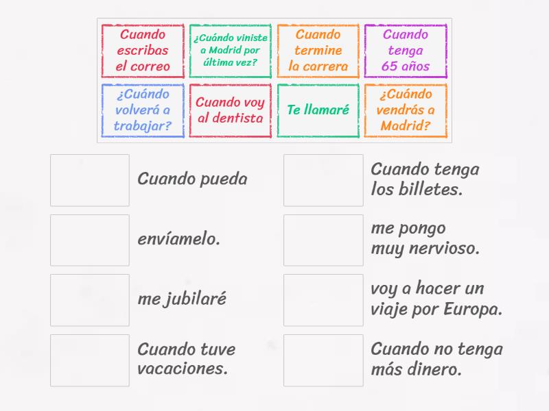 Subjuntivo Cuando Ale Match Up