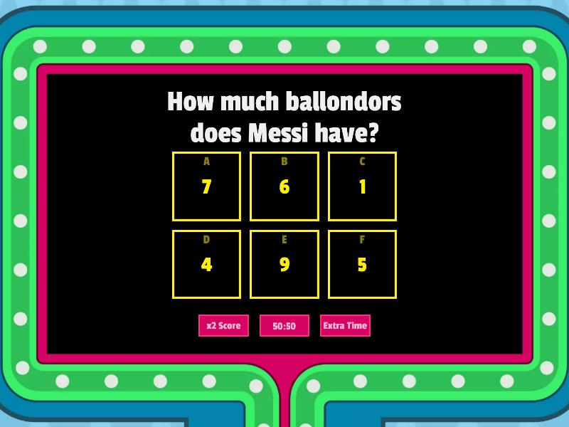 Soccer Test Gameshow Quiz