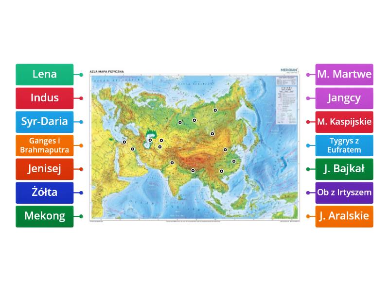 Rzeki I Jeziora Azji Labelled Diagram