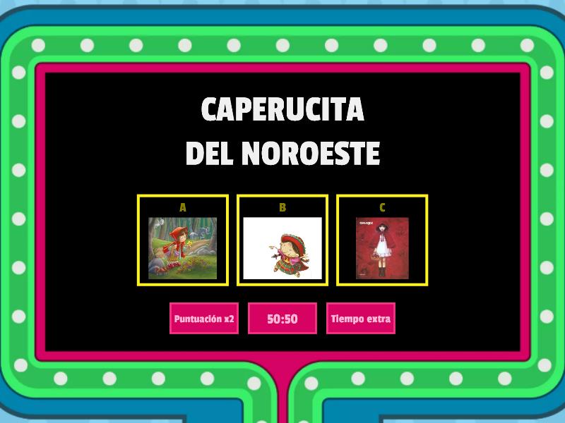 Los Personajes Del Cuento Gameshow Quiz