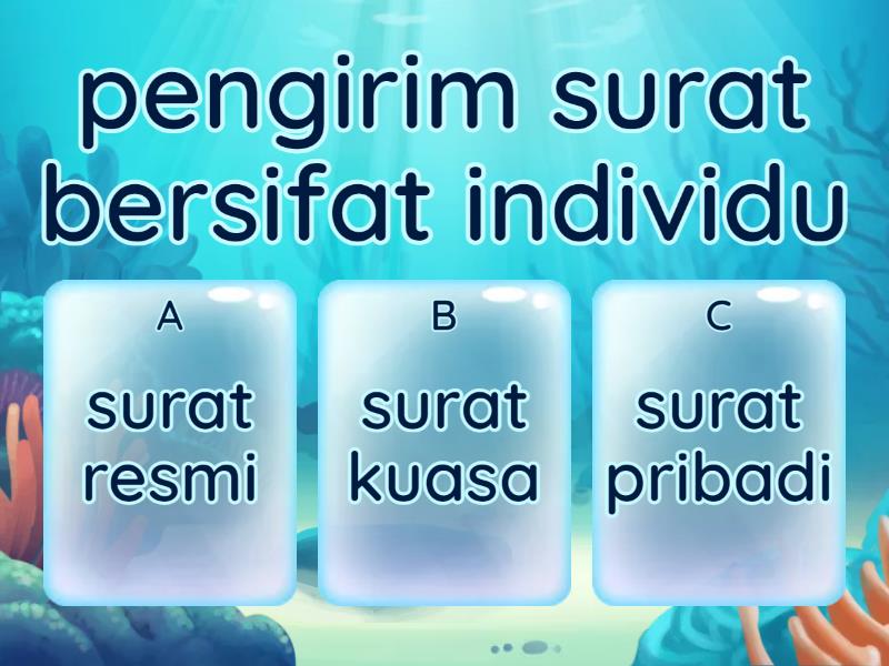 Surat Pribadi Dan Surat Resmi Quiz